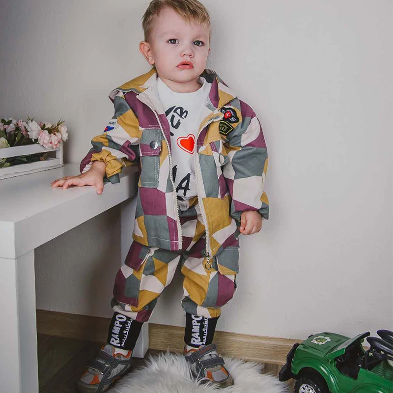 Baby Boy Clothes 2020 Spring Autumn Fashion Children Clothing Set Camouflage Jaket+Sweater+Pants 3PCS Outfit Kids Suit |