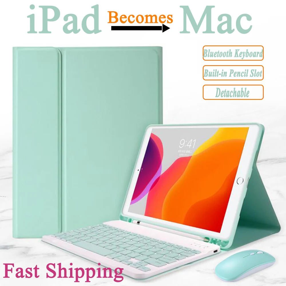 For iPad 10.2 Case, 9.7 2017 2018 5th 6th, 7th 8th 2019 Keyboard Mouse Case For iPad Air 2 3 4 10.9 2020 Pro 9.7 10.5 11 Cover
For iPad 10.2 Case, 9.7 2017 2018 5th 6th, 7th 8th 2019 Keyboard Mouse Case For iPad Air 2 3 4 10.9 2020 Pro 9.7 10.5 11 Cover
