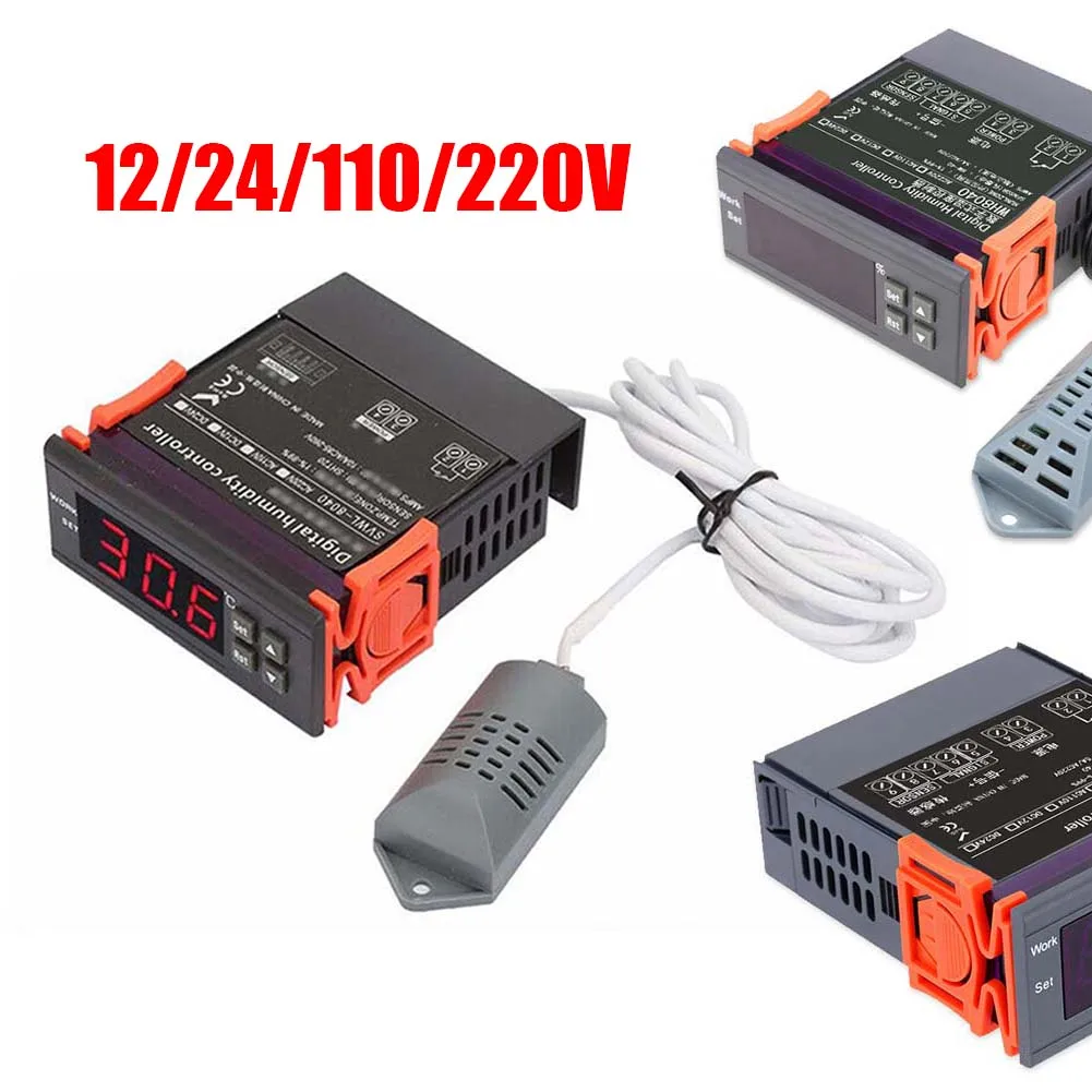 12/24/110/220V Digital Air Humidity Control Controller Sensor Range RH 1%~99% Humidity Controller Temperature Sensor Probe Cable
12/24/110/220V Digital Air Humidity Control Controller Sensor Range RH 1%~99% Humidity Controller Temperature Sensor Probe Cable
