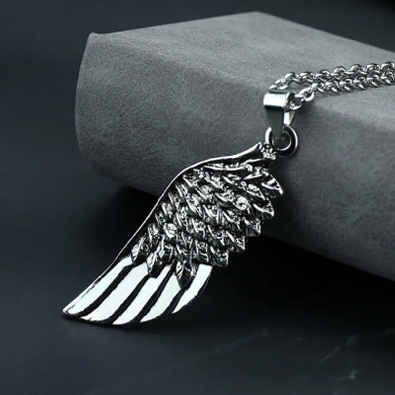 Мужское ожерелье с подвеской в виде крыла ангела | Украшения и аксессуары
