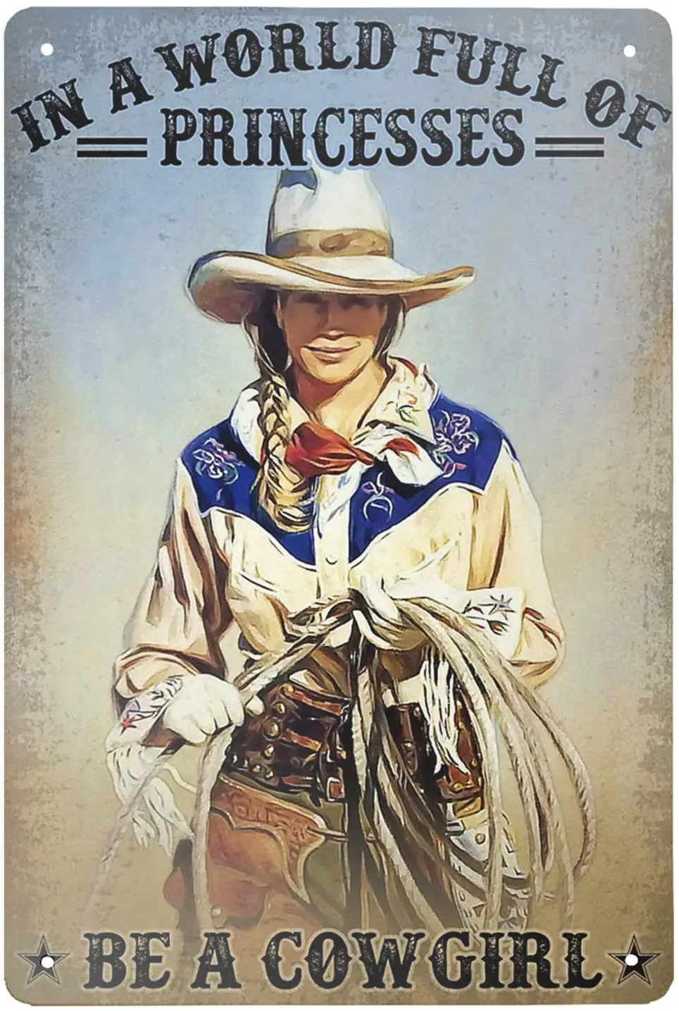 Metal Sign A Beautiful Cowgirl in A World Full of Princesses Be A Cowgirl-tin Sign Vintage Garage bar Coffee Shop Decoration
Metal Sign A Beautiful Cowgirl in A World Full of Princesses Be A Cowgirl-tin Sign Vintage Garage bar Coffee Shop Decoration