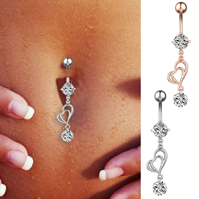 Новинка кольцо для пирсинга пупка в форме двойного сердца из нержавеющей стали ювелирные изделия для тела 
Новинка кольцо для пирсинга пупка в форме двойного сердца из нержавеющей стали ювелирные изделия для тела