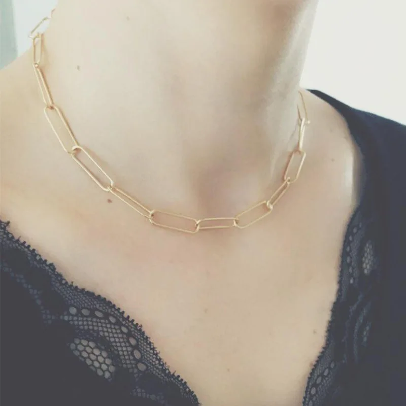 HebeDeer Choker Necklaces Jewelry Lovers Trendy Simple Girl Light Yellow Gold Color Trendy Necklace Chain Women Collares
HebeDeer Choker Necklaces Jewelry Lovers Trendy Simple Girl Light Yellow Gold Color Trendy Necklace Chain Women Collares