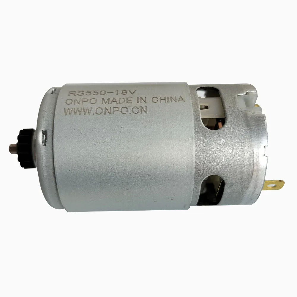 ONPO,RS550-18V,14Teeth,DC Motor,Can Be Used To INGCO Cordless Impact Charge Electric Drill Screwdriver
ONPO,RS550-18V,14Teeth,DC Motor,Can Be Used To INGCO Cordless Impact Charge Electric Drill Screwdriver