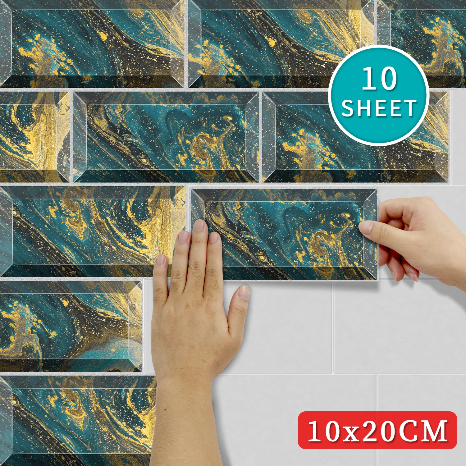 20x10cm Modern Waterproof Tile Stickers Vinyl Self-adhesive Home Wall Decor Kitchen Bathroom Peel And Stick Decals
20x10cm Modern Waterproof Tile Stickers Vinyl Self-adhesive Home Wall Decor Kitchen Bathroom Peel And Stick Decals