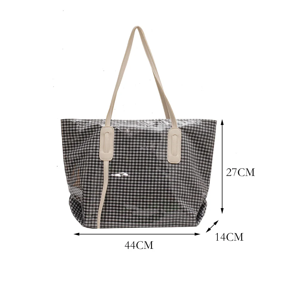Women Plaid Pattern Bag Fashion Printing Patchwork Shoulder Shopping Bags Ladies Casual Large Capacity Canvas Tote Handbags
Women Plaid Pattern Bag Fashion Printing Patchwork Shoulder Shopping Bags Ladies Casual Large Capacity Canvas Tote Handbags