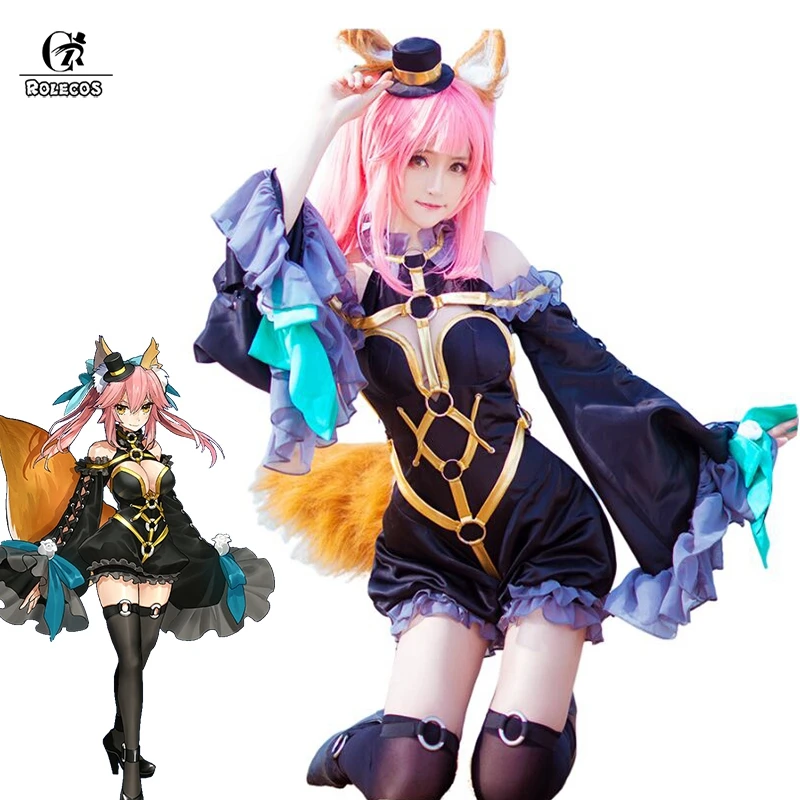 ROLECOS FGO Cosplay Costume Tamamo no Mae Cosplay Costume Fate/EXTRA FGO Mizukume Jet Black Mage Tamamo Holloween Party Dress
ROLECOS FGO Cosplay Costume Tamamo no Mae Cosplay Costume Fate/EXTRA FGO Mizukume Jet Black Mage Tamamo Holloween Party Dress