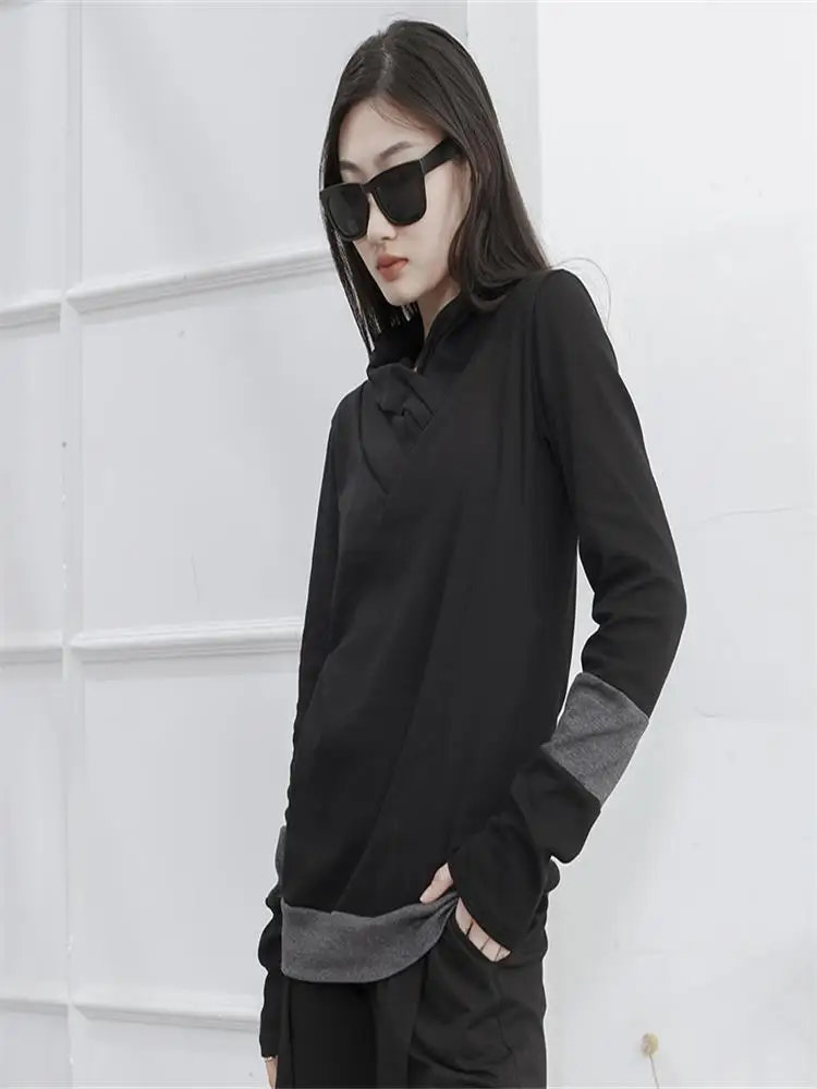 Spring and Autumn Long Sleeve Bottomed Shirt Pile Neck Women's T-shirt Large Black Gray with Street Japanese Han Banchao Clothes
Spring and Autumn Long Sleeve Bottomed Shirt Pile Neck Women's T-shirt Large Black Gray with Street Japanese Han Banchao Clothes