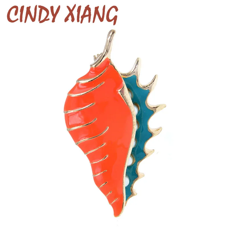 CINDY XIANG New Enamel Conch Pins&Brooches for Women And Men Clothes Scarf buckle Collar Jewelry Pins Starfish Pearl Brooches
CINDY XIANG New Enamel Conch Pins&Brooches for Women And Men Clothes Scarf buckle Collar Jewelry Pins Starfish Pearl Brooches
