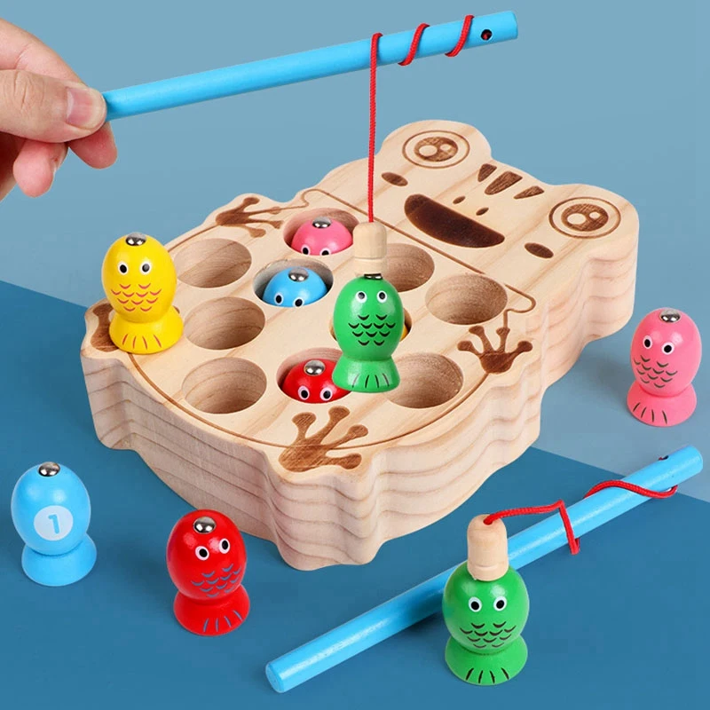 Magnetic Fishing Games Frog Base Baby Wooden Toys Kindergarten Supplies Educational Fishing Toys for Children
Magnetic Fishing Games Frog Base Baby Wooden Toys Kindergarten Supplies Educational Fishing Toys for Children