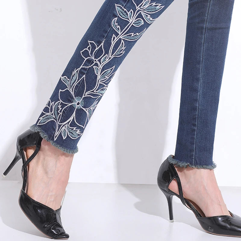 FERZIGE Brand Pencil Pants Luxury Embroidery Skinny Stretch Jeans Women Fashion High Waist Casual Lengthen Trousers Plus Size 36
FERZIGE Brand Pencil Pants Luxury Embroidery Skinny Stretch Jeans Women Fashion High Waist Casual Lengthen Trousers Plus Size 36