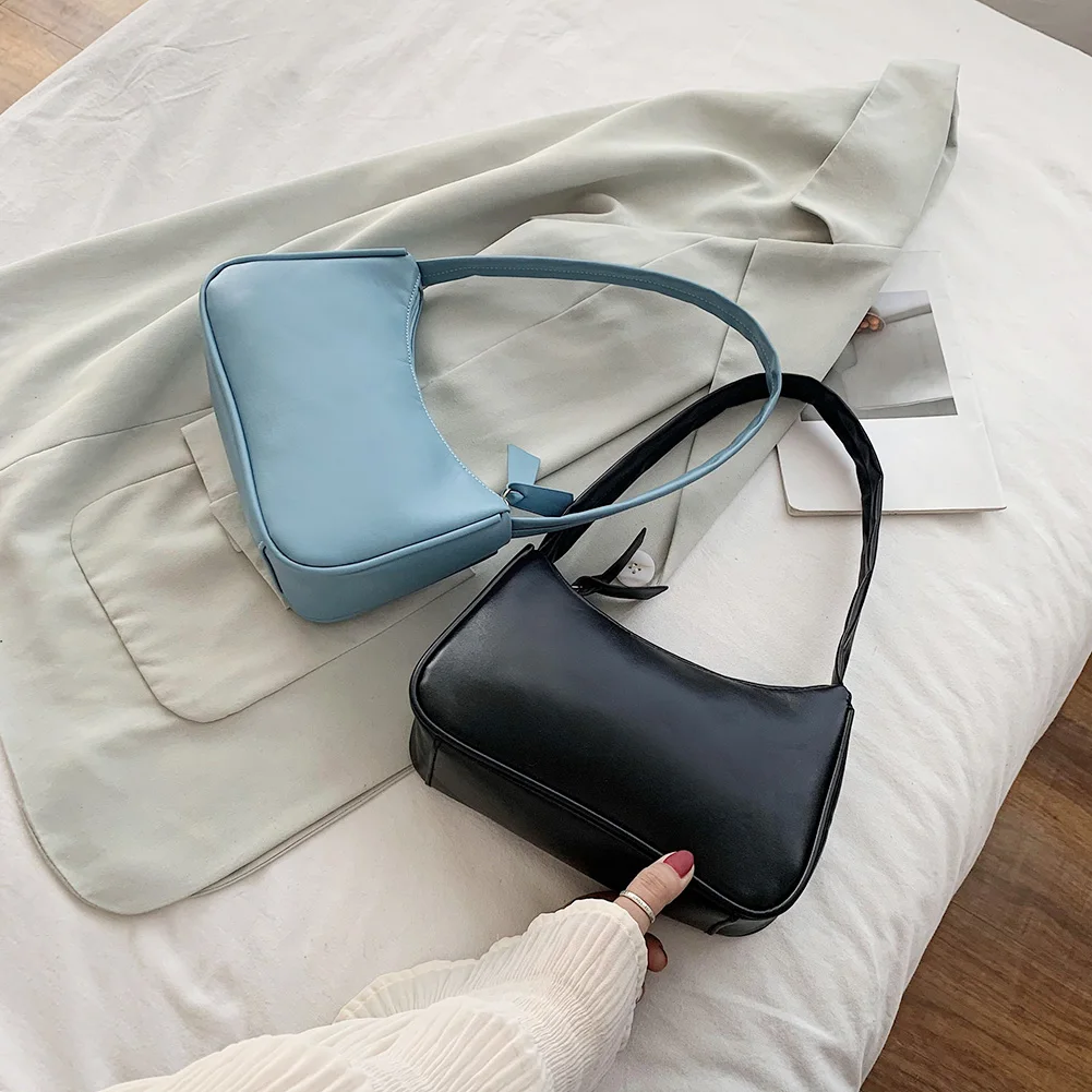 Retro Simple Underarm Bags Fashion Purse PU Leather Women Handbags Totes Solid Elegant Female Retro Shoulder Bags For Women 2021
Retro Simple Underarm Bags Fashion Purse PU Leather Women Handbags Totes Solid Elegant Female Retro Shoulder Bags For Women 2021