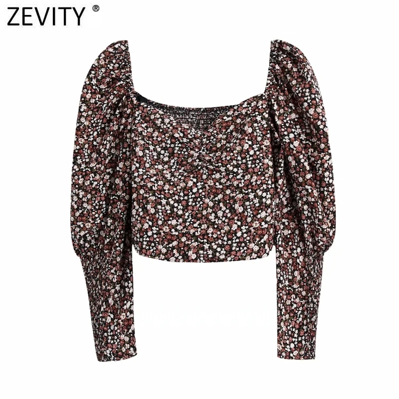 Zevity New 2021 Women Vintage Pleats Puff Sleeve Flower Print Short Blouse Female Elastic Shirts Chic Chemise Blusas Tops LS7540
Zevity New 2021 Women Vintage Pleats Puff Sleeve Flower Print Short Blouse Female Elastic Shirts Chic Chemise Blusas Tops LS7540