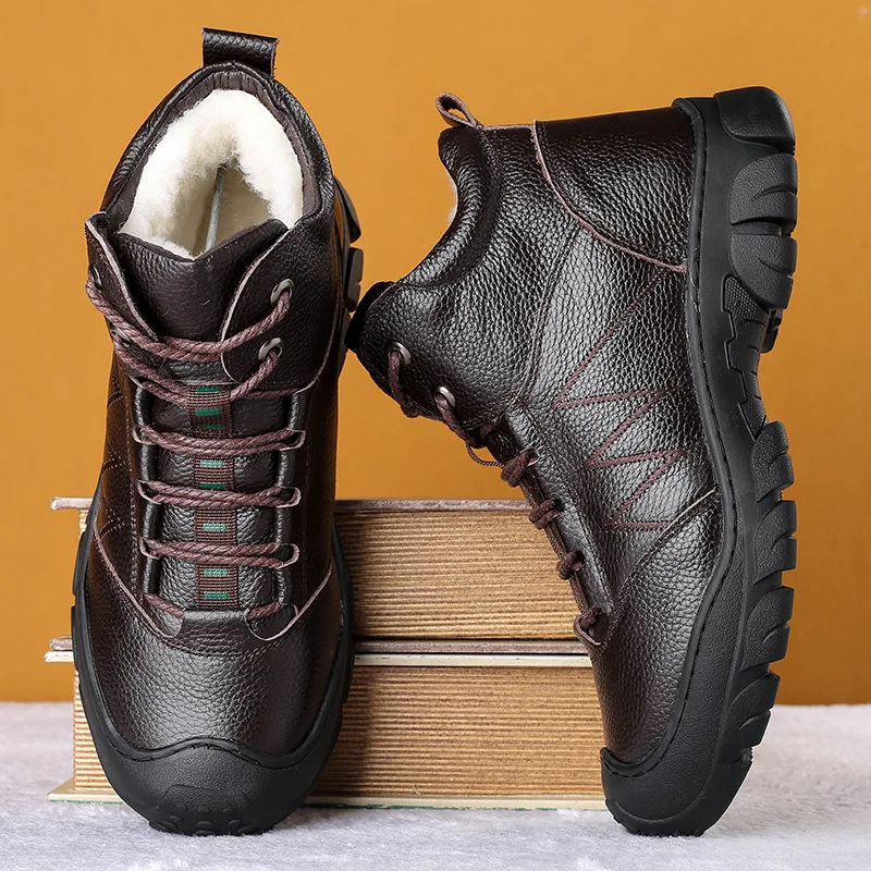 Brand Winter Men Snow Boots Warm Plush Men's Boots Waterproof Leather Ankle Boots Outdoor Non-slip Men's Hiking Boots Sneakers
Brand Winter Men Snow Boots Warm Plush Men's Boots Waterproof Leather Ankle Boots Outdoor Non-slip Men's Hiking Boots Sneakers