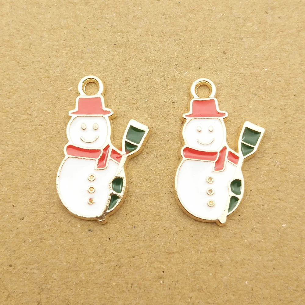 10pcs 13x21mm enamel snowman charm for jewelry making earring pendant necklace and bracelet charms 
10pcs 13x21mm enamel snowman charm for jewelry making earring pendant necklace and bracelet charms