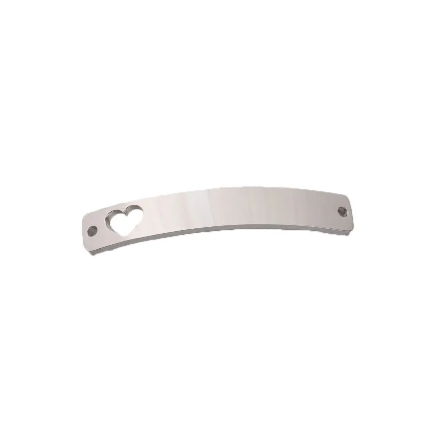 20Pcs/Lot 6*39mm Strip Curved Heart Charms Mirror Polish Stainless Steel Connector Charms For DIY Making Necklace Braid Bracelet
20Pcs/Lot 6*39mm Strip Curved Heart Charms Mirror Polish Stainless Steel Connector Charms For DIY Making Necklace Braid Bracelet