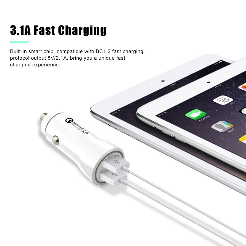 New Hot Car Phone Charger 2 USB Ports Fast Charging for SmartPhone Vehicle Multi Function NV99 | Мобильные телефоны и