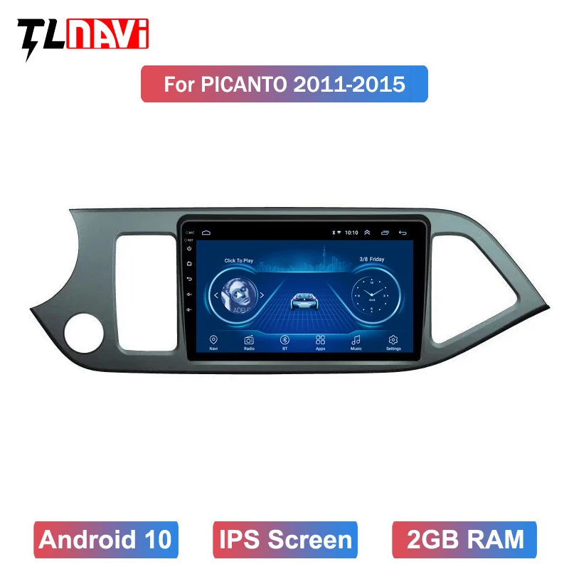 2.5D IPS экран 9 дюймов android 10 автомобильный dvd плеер для KIA morning picanto 2011 2015