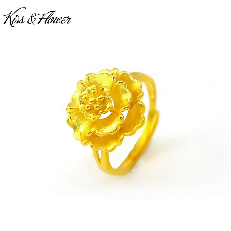 KISS&FLOWER RI14 Fine Fashion Jewelry Wholesale Fashion Woman Man Lovers Birthday Wedding Gift Flower 24KT Gold Resizable Ring
KISS&FLOWER RI14 Fine Fashion Jewelry Wholesale Fashion Woman Man Lovers Birthday Wedding Gift Flower 24KT Gold Resizable Ring