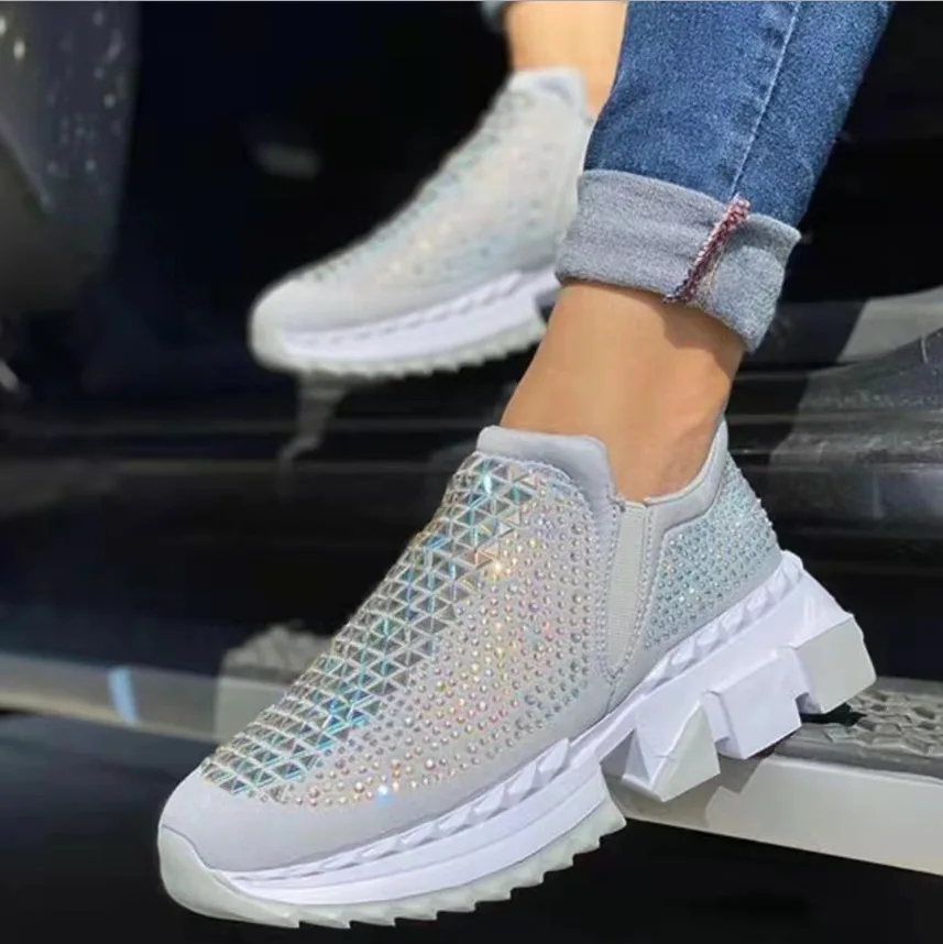 Women's Vulcanized Shoes Slip-on Crystal Platform Ladies Flats 2022 Spring New Fashion Female Sneakers Woman Sports Shoes
Women's Vulcanized Shoes Slip-on Crystal Platform Ladies Flats 2022 Spring New Fashion Female Sneakers Woman Sports Shoes