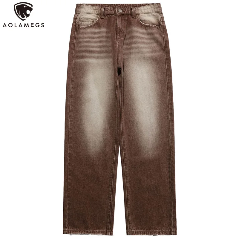 Aolamegs Brown Jeans Men Retro Gradient Denim Pants Autumn Hip Hop Straight Trousers High Street Fashion Baggy Casual Streetwear
Aolamegs Brown Jeans Men Retro Gradient Denim Pants Autumn Hip Hop Straight Trousers High Street Fashion Baggy Casual Streetwear