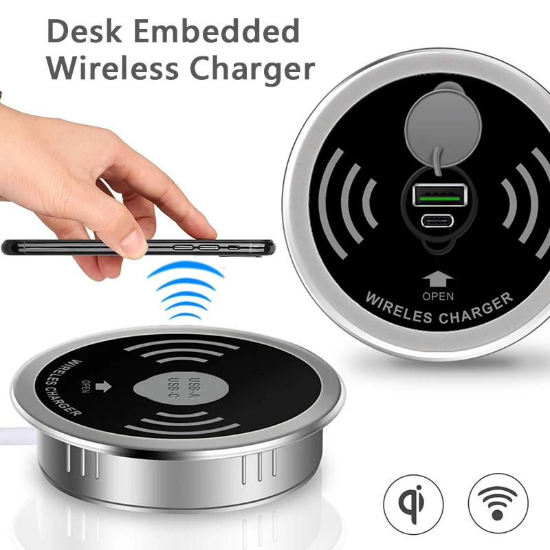 3 in 1 Wireless Charger Desk Embeded Qi Fast Wireless Charger 15W Quick Charger 3.0 Type-C USB C Bar/Hotel/office/ Quick Charger
3 in 1 Wireless Charger Desk Embeded Qi Fast Wireless Charger 15W Quick Charger 3.0 Type-C USB C Bar/Hotel/office/ Quick Charger