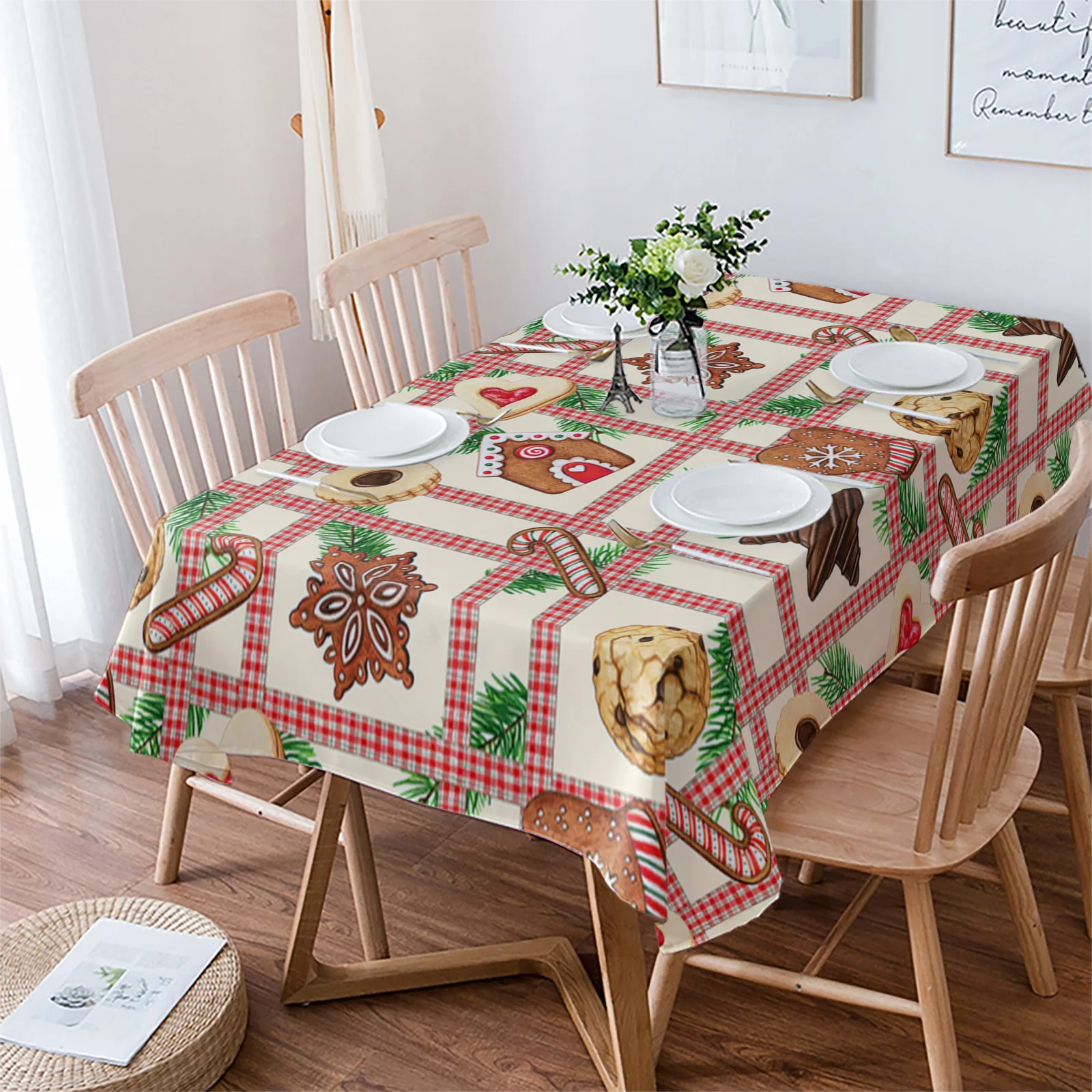 Christmas Gingerbread Plaid Stripes Wedding Table Cloth Waterproof Oilproof Dining Table Cover Kitchen Home Decor Tablecloth
Christmas Gingerbread Plaid Stripes Wedding Table Cloth Waterproof Oilproof Dining Table Cover Kitchen Home Decor Tablecloth