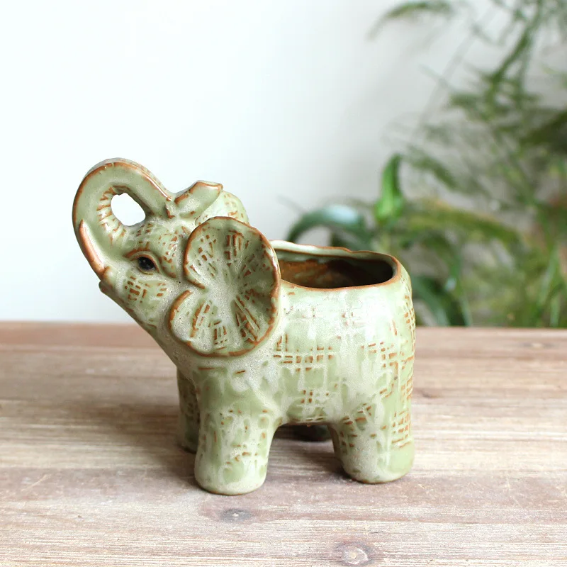 1pc Animal Ornament Elephant Flowerpot Balcony Auspicious Little Elephant Ceramic Kiln Glaze Succulent Plant Pottery Seedling
1pc Animal Ornament Elephant Flowerpot Balcony Auspicious Little Elephant Ceramic Kiln Glaze Succulent Plant Pottery Seedling