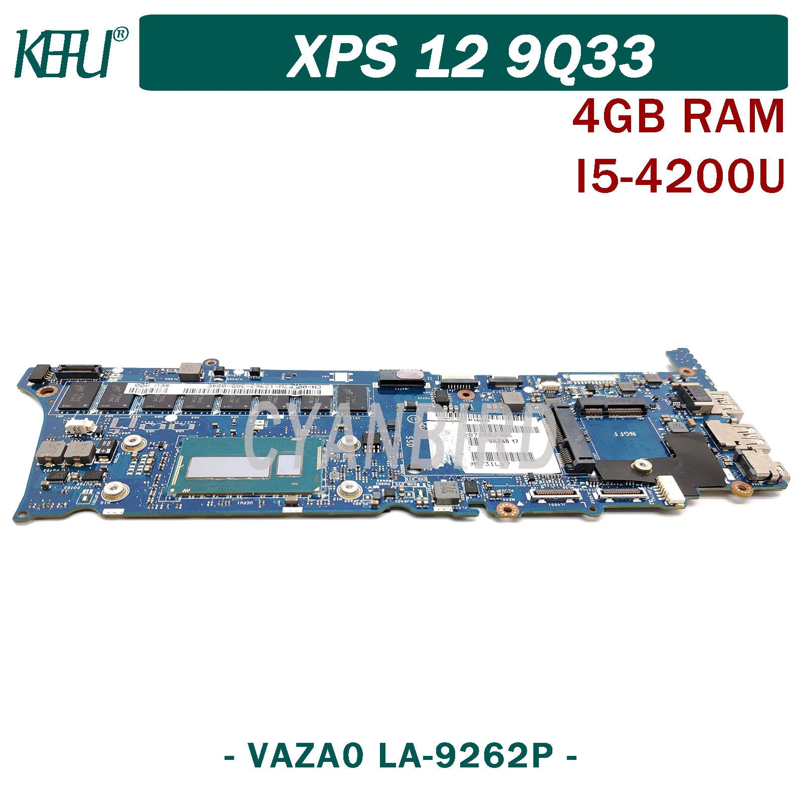 KEFU VAZA0 LA-9262P оригинальная материнская плата для ноутбука Dell XPS-12-9Q33 с 4GB-RAM I5-4200U материнская плата для ноутбука
KEFU VAZA0 LA-9262P оригинальная материнская плата для ноутбука Dell XPS-12-9Q33 с 4GB-RAM I5-4200U материнская плата для ноутбука