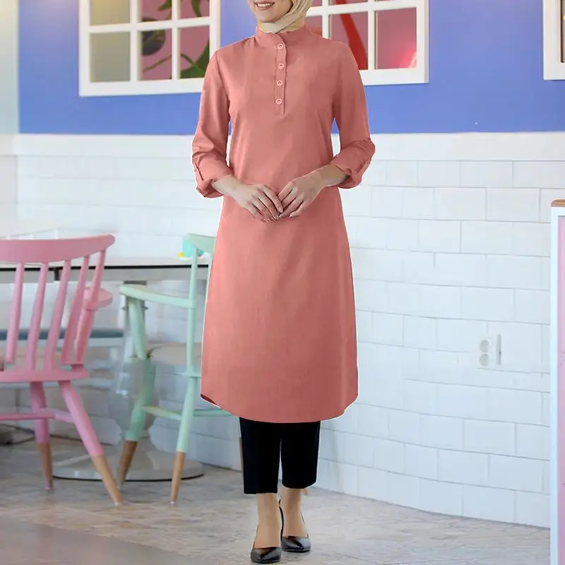 Kaftan Plain O Neck Vintage Blusas ZANZEA Women Muslim Fashion Tops Islamic Clothing 2021 Full Sleeve Casual Baggy Tunic Blouse
Kaftan Plain O Neck Vintage Blusas ZANZEA Women Muslim Fashion Tops Islamic Clothing 2021 Full Sleeve Casual Baggy Tunic Blouse