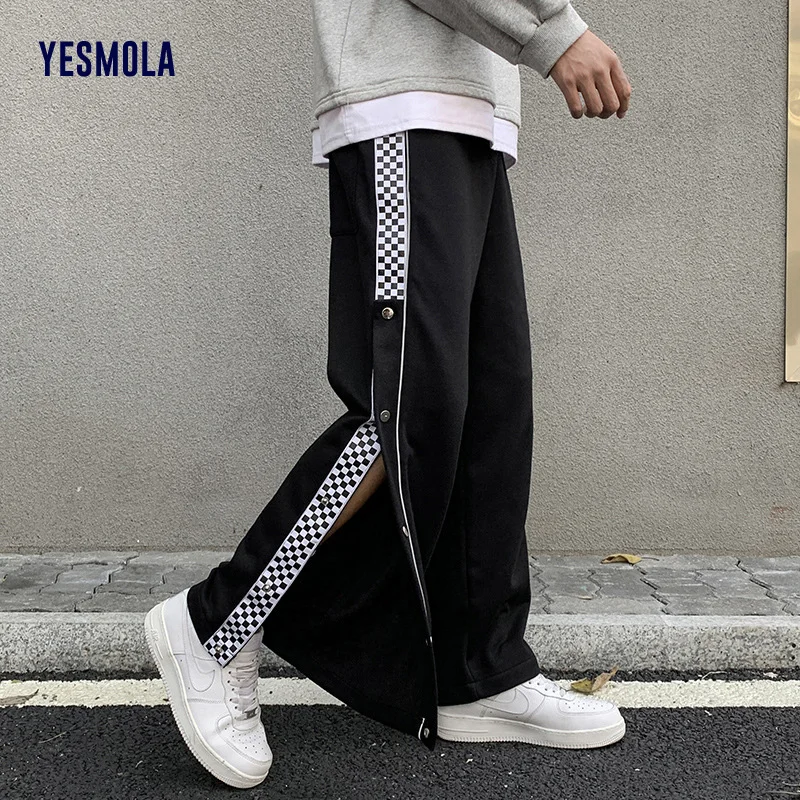 2021 Spring trend straight tube lattice breasted pants Autumn Male Trousers Breathable Loose Streetwear Ulzzang Chic Wide Leg
2021 Spring trend straight tube lattice breasted pants Autumn Male Trousers Breathable Loose Streetwear Ulzzang Chic Wide Leg