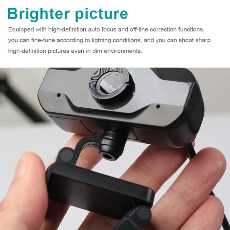 720p Full HD Webcam With Stereo Microphone USB Desktop & Laptop Webcam With 93-Degree Wide View Angle Swivel Cam
720p Full HD Webcam With Stereo Microphone USB Desktop & Laptop Webcam With 93-Degree Wide View Angle Swivel Cam