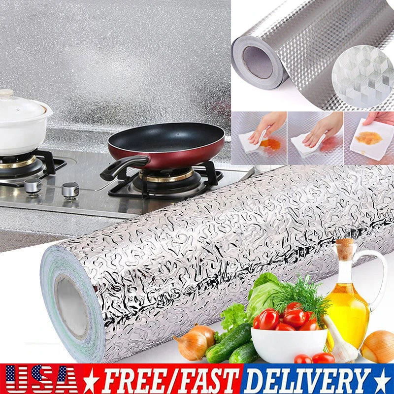 1PC Kitchen Oil-proof Waterproof Stickers Aluminum Foil Kitchen Stove Cabinet Self Adhesive Wall Sticker DIY Wallpaper
1PC Kitchen Oil-proof Waterproof Stickers Aluminum Foil Kitchen Stove Cabinet Self Adhesive Wall Sticker DIY Wallpaper