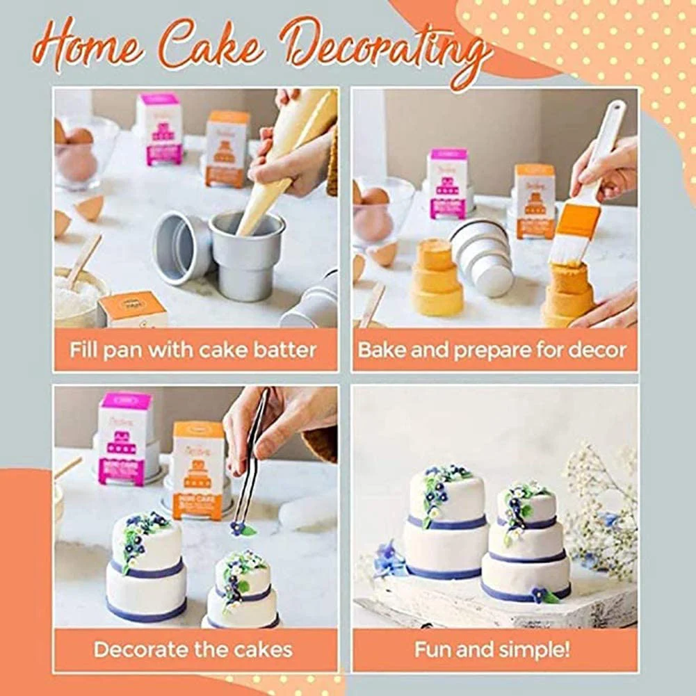 DIY Mini Three-Layer Cake Pan Pudding Mould Muffin Decorating Mold Kitchen Tools Aluminium Alloy Pudding Mold
DIY Mini Three-Layer Cake Pan Pudding Mould Muffin Decorating Mold Kitchen Tools Aluminium Alloy Pudding Mold