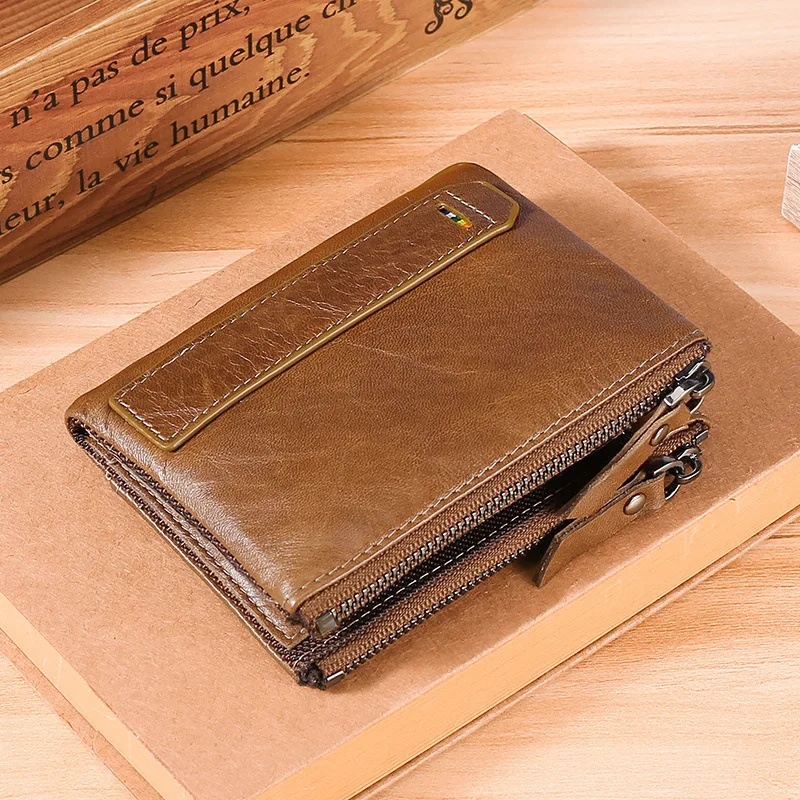 Cowhide Genuine Leather Men Wallet Coin Purse Mini Card Holder Chain PORTFOLIO Portomonee Male Rfid Wallet Pocket Chain
Cowhide Genuine Leather Men Wallet Coin Purse Mini Card Holder Chain PORTFOLIO Portomonee Male Rfid Wallet Pocket Chain