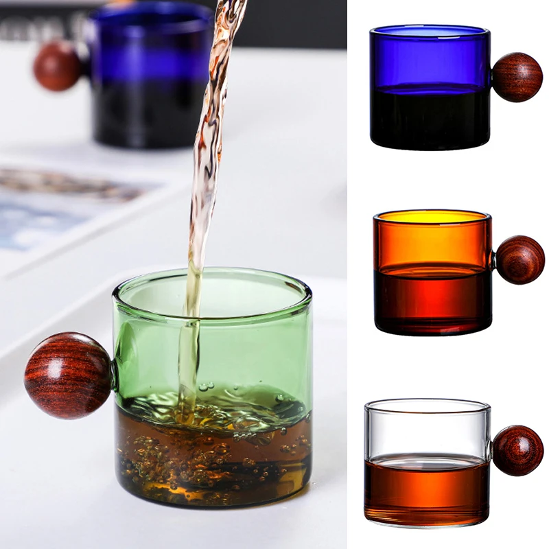 New Arrival Glass Coffee Cup Stained Glass Tea Cup Coffee Set Wooden Handle Heat Resistant Suitable for Office PR Sale
New Arrival Glass Coffee Cup Stained Glass Tea Cup Coffee Set Wooden Handle Heat Resistant Suitable for Office PR Sale