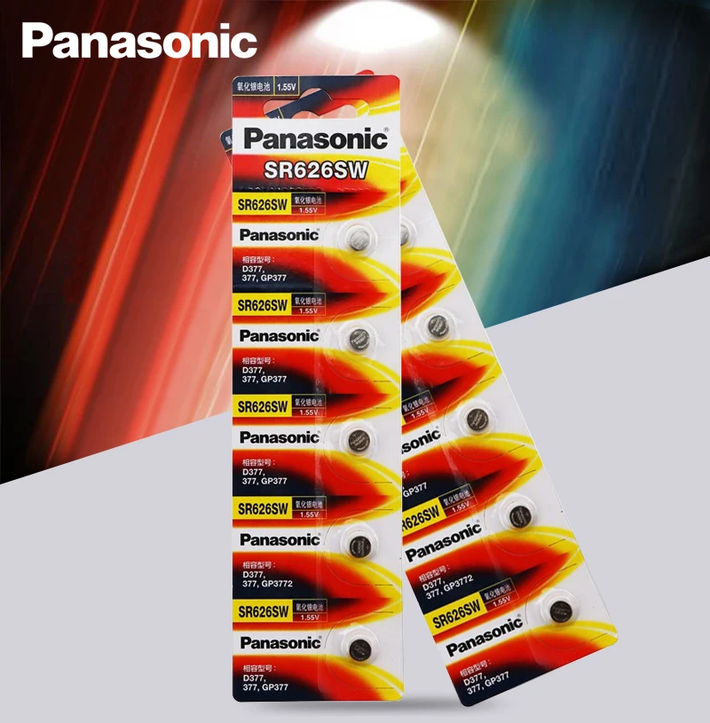 3 шт. Panasonic оригинальный SR626SW кнопочный элемент батарея монетного типа для часов G4