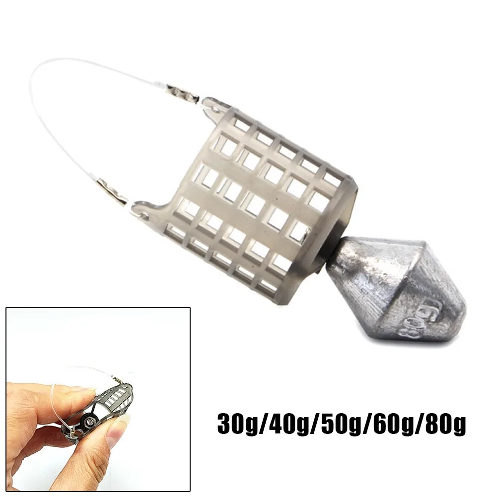 Carp Fishing Bait Feeder Lure Holder Trap Fishing Cages Baskets With Lead Sinker Fishing Cage Basket Feeder Pesca Fish Tackle
Carp Fishing Bait Feeder Lure Holder Trap Fishing Cages Baskets With Lead Sinker Fishing Cage Basket Feeder Pesca Fish Tackle