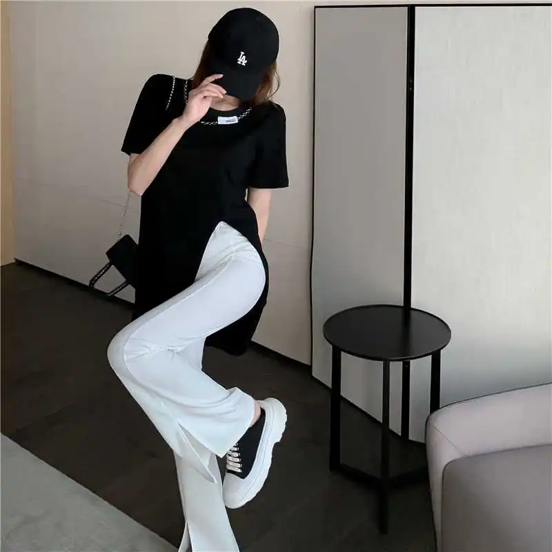 Casual Fashion Set Women's 2021 New Spring and Summer Design Loose T-shirt + High Waist Bootcut Two-Piece Pants
Casual Fashion Set Women's 2021 New Spring and Summer Design Loose T-shirt + High Waist Bootcut Two-Piece Pants