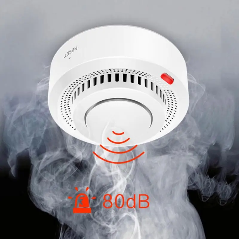 

Tuya сигнализация дыма Сенсор детектор интеллигентая (ый) Wi-Fi Дымовая пожарная сигнализация обнаружения дыма умный дом безопасности приложен...