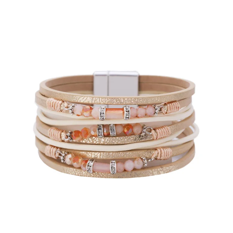 ORNAPEADIA Bohemian Multi-layer Crystal Beads Ethnic Style Multi-layer Leather Bracelet Diamond Ornaments Jewelry Accessories
ORNAPEADIA Bohemian Multi-layer Crystal Beads Ethnic Style Multi-layer Leather Bracelet Diamond Ornaments Jewelry Accessories