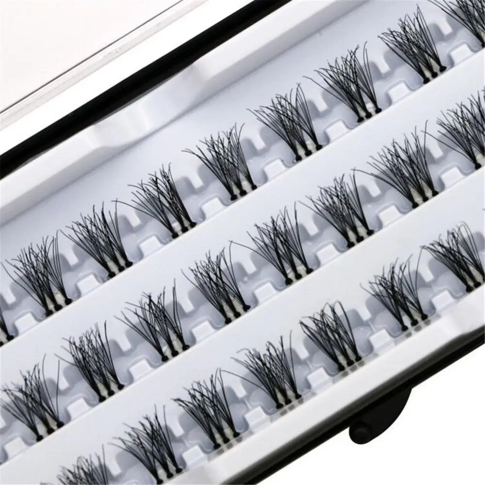 

Kimcci 60 Bundles Mink Eyelash Extension Natural 3D Russian Volume Faux Eyelashes Individual 20D Cluster Lashes Makeup Cilia