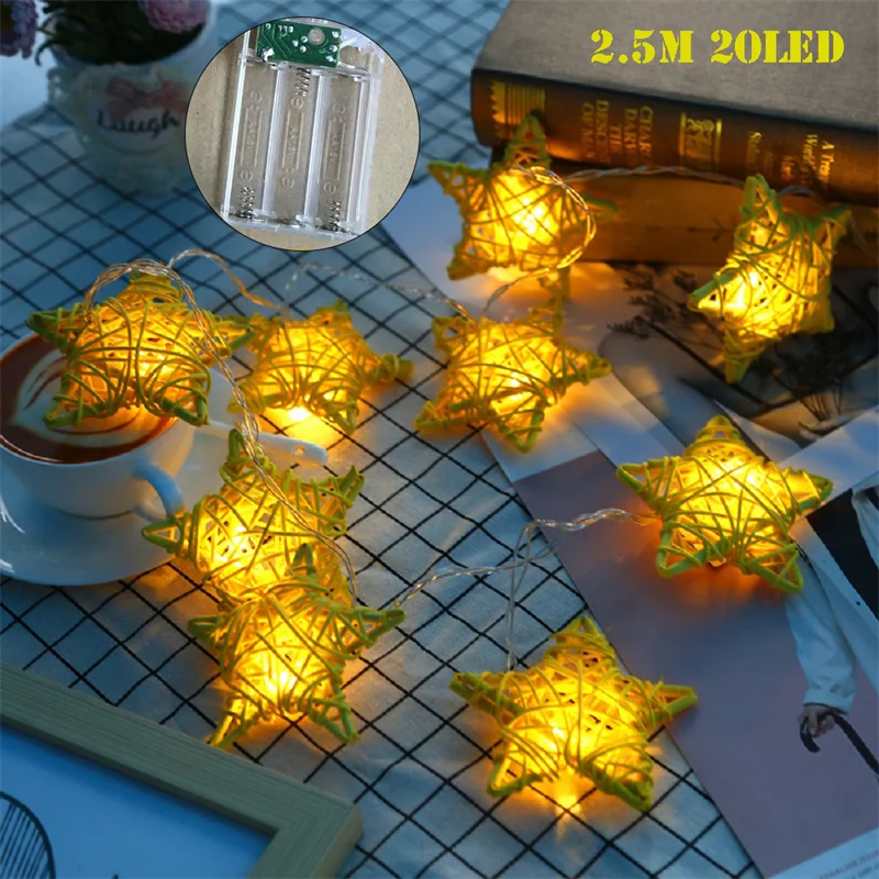 Гирлянда со звездами, 20 светодиодов, 8,2 футов, сказочные Рождественские огни, работающие от батарейки для помещений и улицы, украшения для ве... 
Гирлянда со звездами, 20 светодиодов, 8,2 футов, сказочные Рождественские огни, работающие от батарейки для помещений и улицы, украшения для ве...