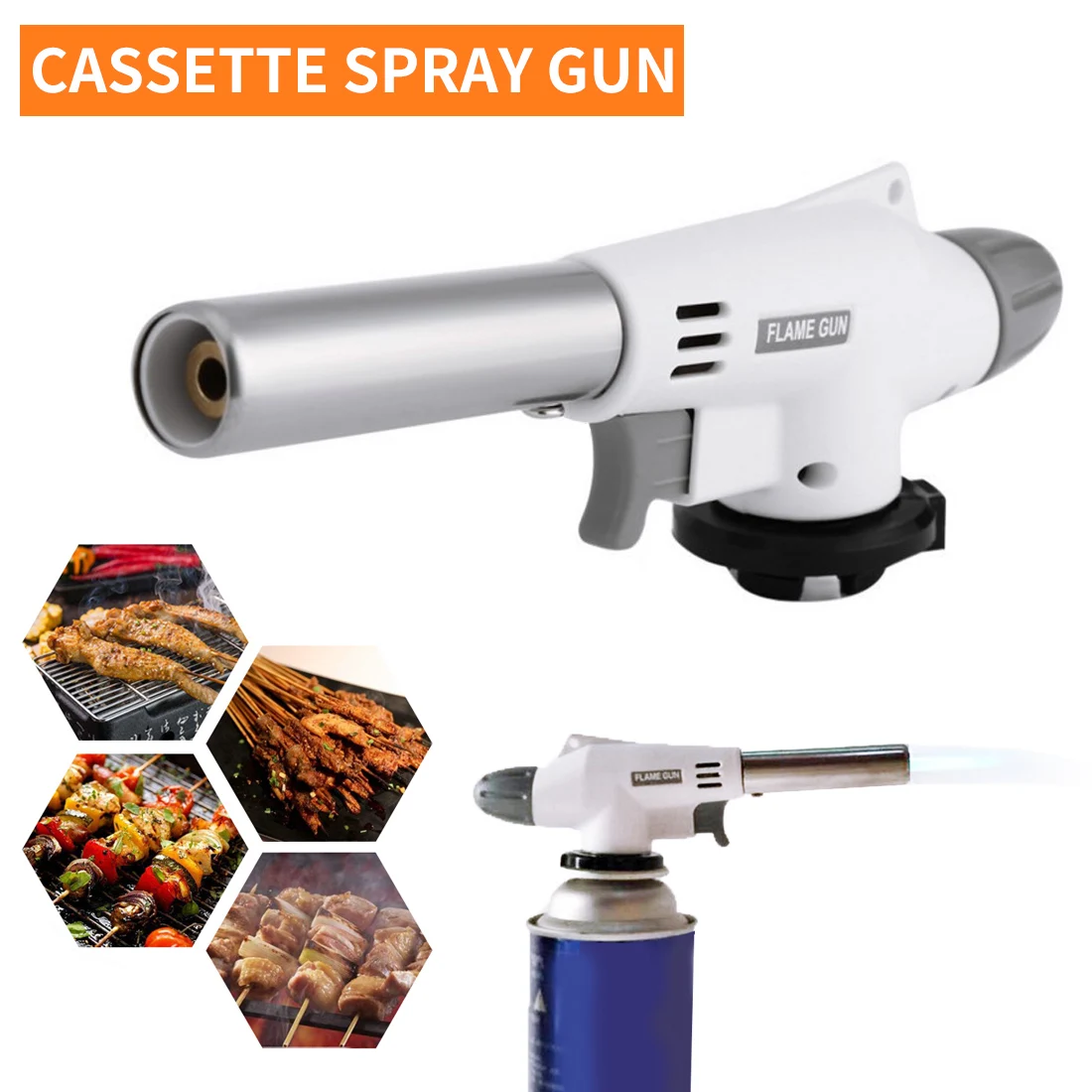 Gas Burner Gun Blowtorch Cooking Soldering Butane AutoIgnition Accessories Lighter Heating Burner Welding Flame BBQ Heating Tool 
Gas Burner Gun Blowtorch Cooking Soldering Butane AutoIgnition Accessories Lighter Heating Burner Welding Flame BBQ Heating Tool
