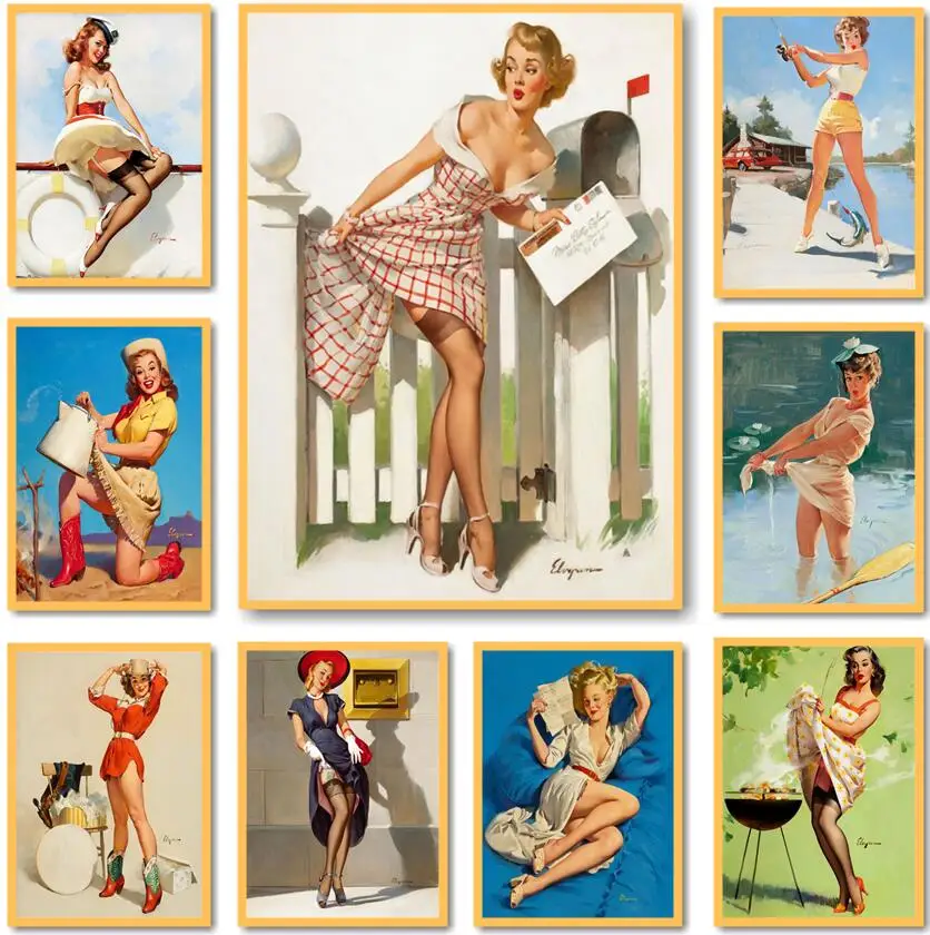 35 Designs Retro 1940s PINUP GIRLS Whitepaper Poster Home Decal Art Painting Funny Wall Sticker Home Decor
35 Designs Retro 1940s PINUP GIRLS Whitepaper Poster Home Decal Art Painting Funny Wall Sticker Home Decor