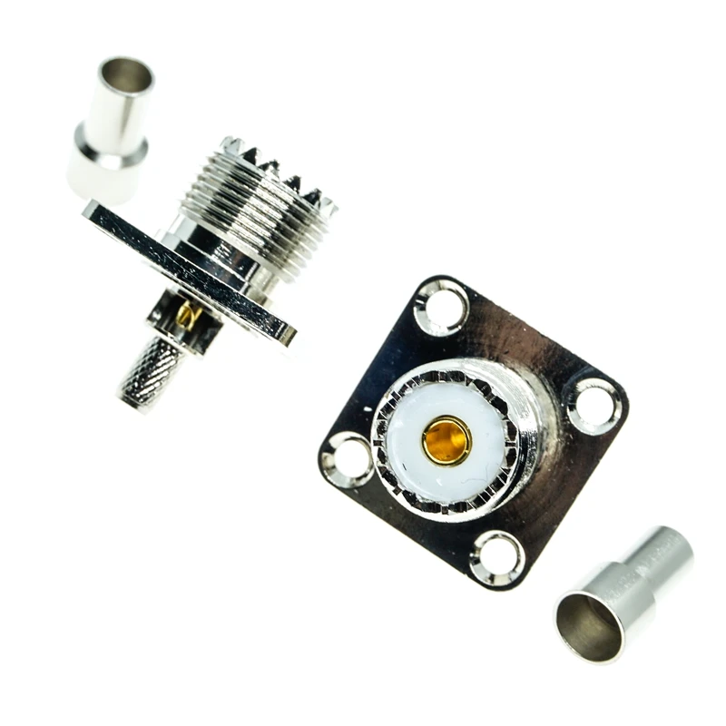 UHF SO239 женский фланцевый обжимной соединитель для кабеля RG58 LMR195 RG142 RG400 прямой радиочастотный соединитель
UHF SO239 женский фланцевый обжимной соединитель для кабеля RG58 LMR195 RG142 RG400 прямой радиочастотный соединитель