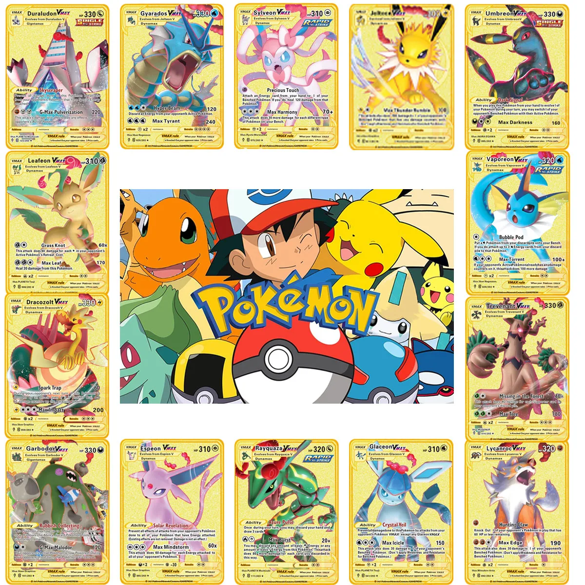 14 Types English Pokemon Metal Card Collectible Cards Trading Card Game Kids Collection Toys Children's Birthday Holiday Gifts
14 Types English Pokemon Metal Card Collectible Cards Trading Card Game Kids Collection Toys Children's Birthday Holiday Gifts