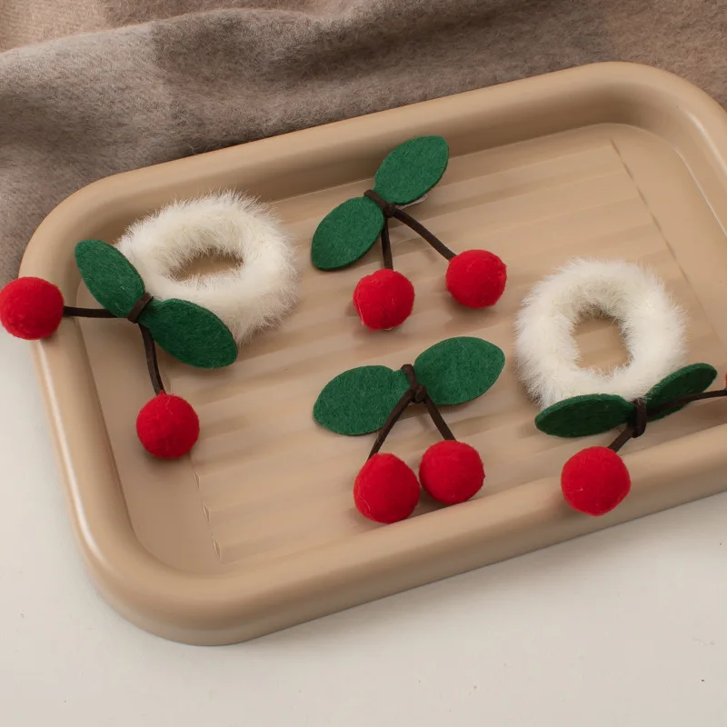 2pcs Girls Handmade Cherry Ball Hairpin Elastic Hair Band Sweet Red Fruit Hair Tie Hair Clip Children Fluffy Scrunchies Headwear
2pcs Girls Handmade Cherry Ball Hairpin Elastic Hair Band Sweet Red Fruit Hair Tie Hair Clip Children Fluffy Scrunchies Headwear