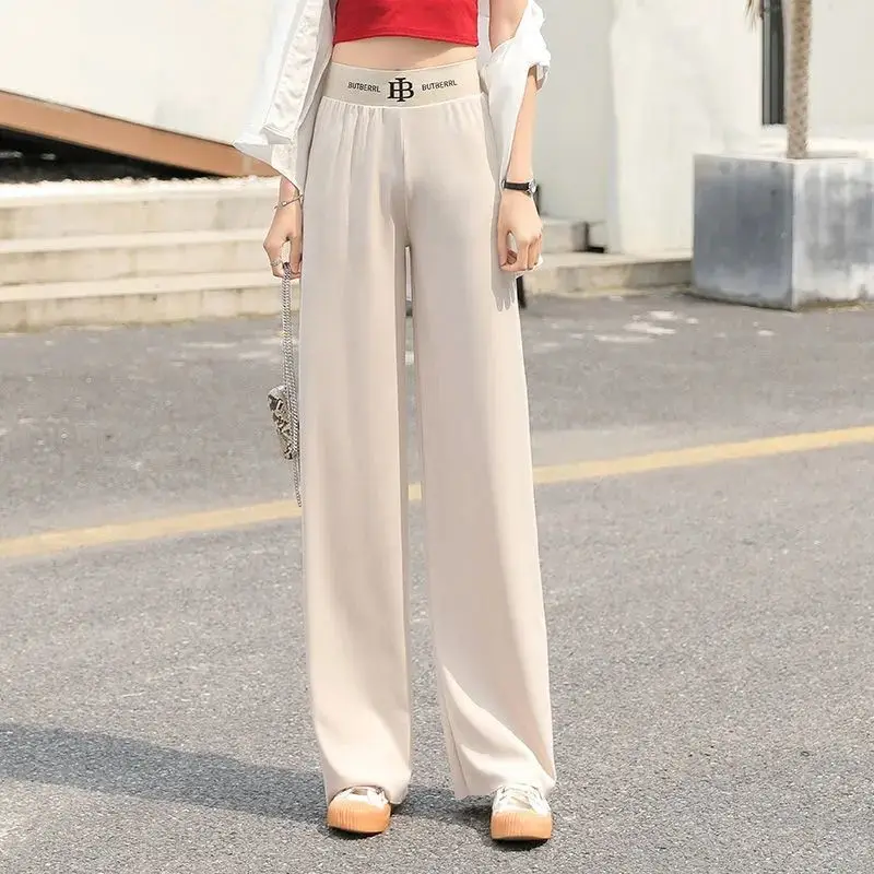 2021 New Pants Women's Loose and Versatile Trend Ice Silk Wide Leg Pants High Waist Show Thin Fashion Leisure Spring and Autumn
2021 New Pants Women's Loose and Versatile Trend Ice Silk Wide Leg Pants High Waist Show Thin Fashion Leisure Spring and Autumn