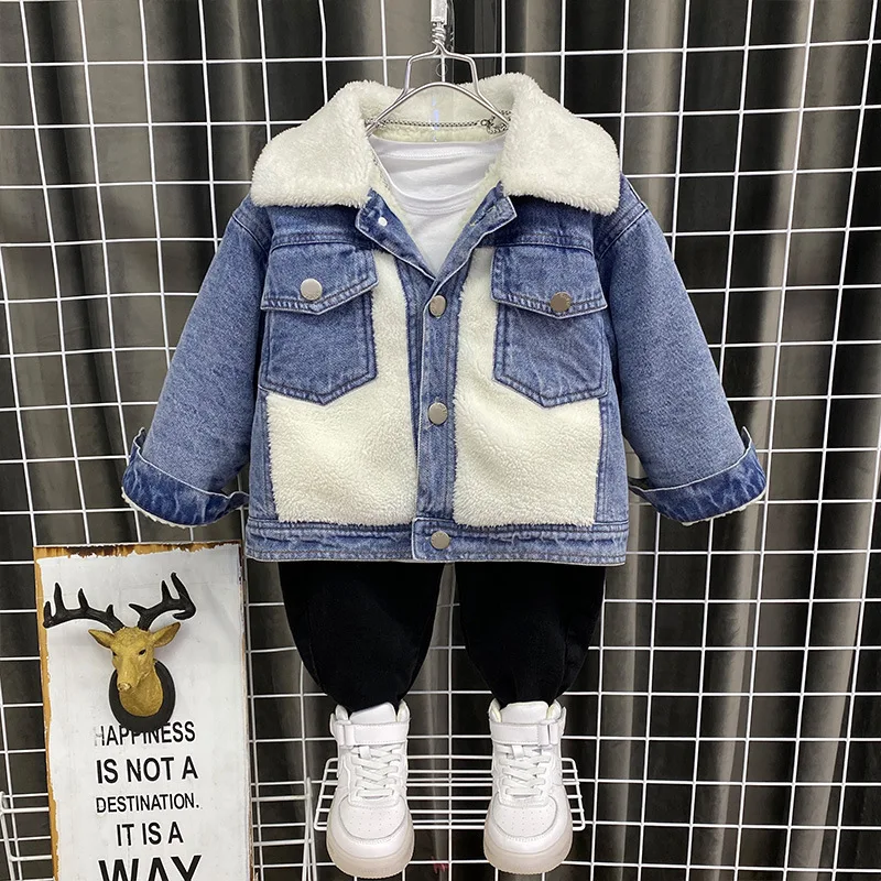 Boys Jackets Coats Outwear 2021 Jean Thicken Warm Plus Velvet Winter Autumn Fleece Cotton Cardigan Kids Children's Clothing 
Boys Jackets Coats Outwear 2021 Jean Thicken Warm Plus Velvet Winter Autumn Fleece Cotton Cardigan Kids Children's Clothing